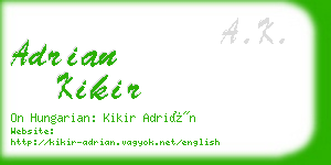 adrian kikir business card